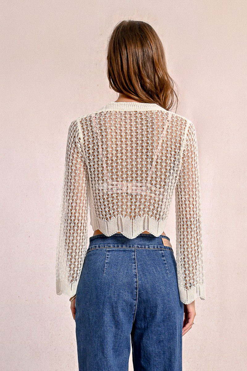 MOLLY BRACKEN Fine knit vest, tieable